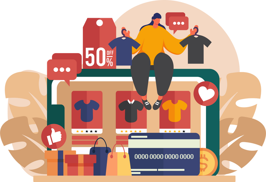 E Commerce Flat Illustration